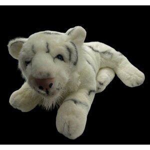 Kellytoy Jungle Friends White Siberian Tiger Plush 21" Realistic Animal Plush